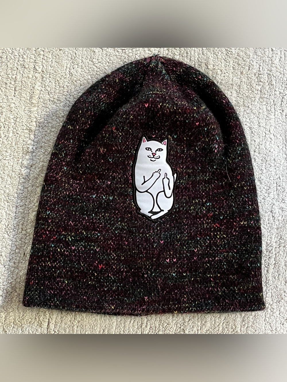 RIPNDIP Lord Nermal Ribbed Beanie Multi Color One Size Unisex